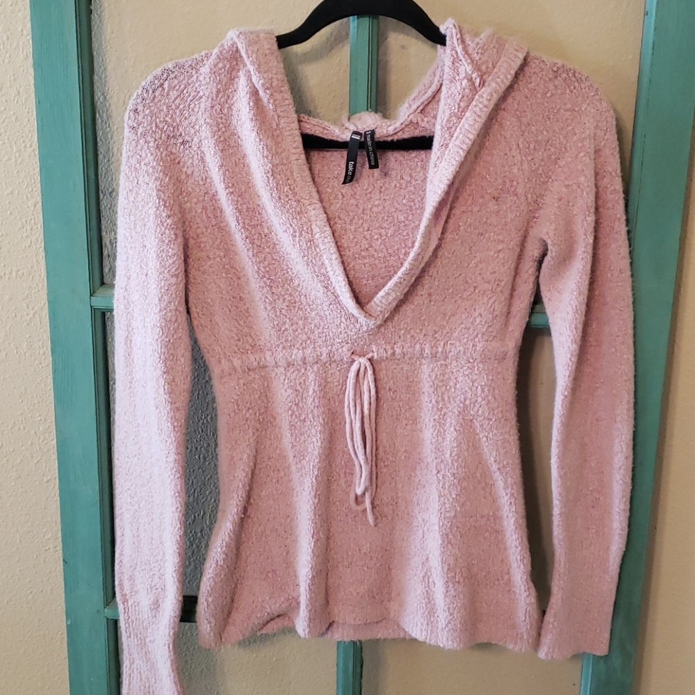 Take out M girls hooded dress soft blush pink